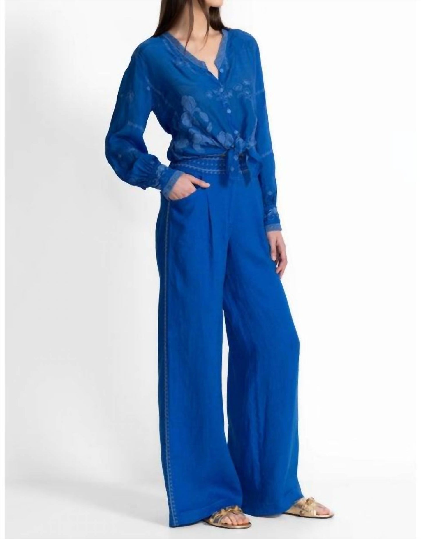 Johnny Was - WIDE LEG PLEAT PANT MADALEINA