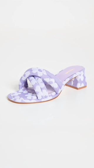 Larroude - Women's Laguna Floral Knit Sandal