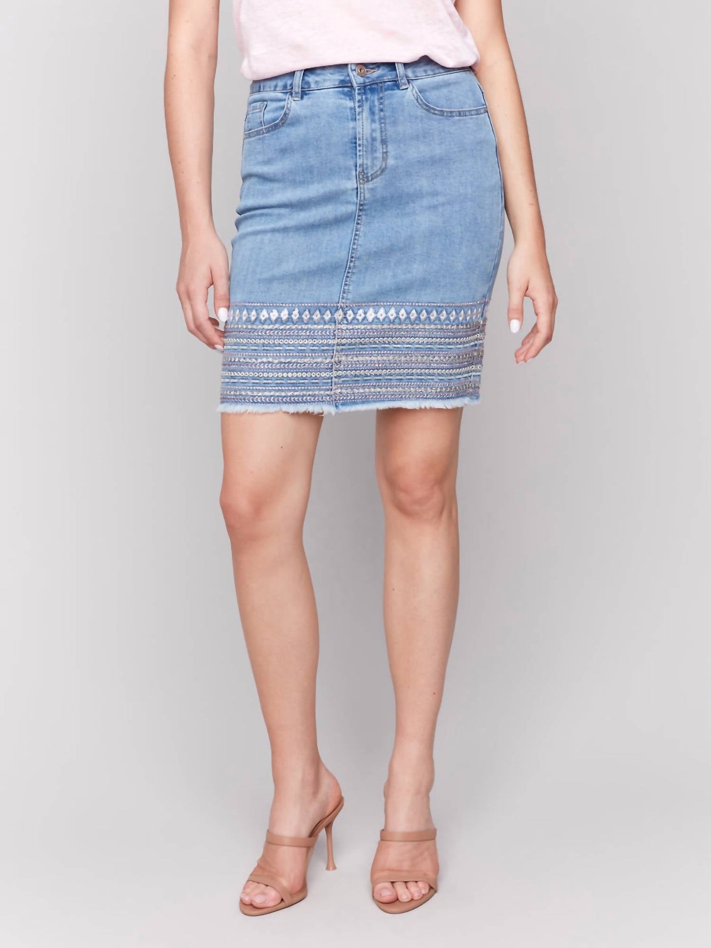 Charlie B - Embroidery Cuff Skirt