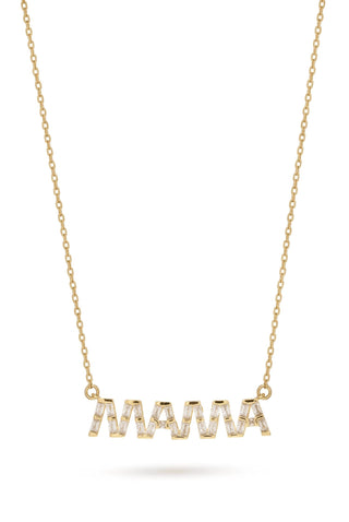 Crystal Haze - Women's Mama Baguette Necklace