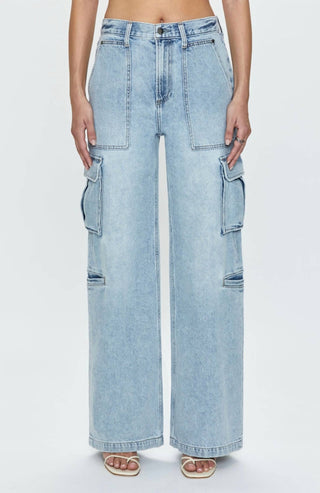 Pistola - Calça Jeans Milo Utility de Cintura Alta e Perna Larga Ultra