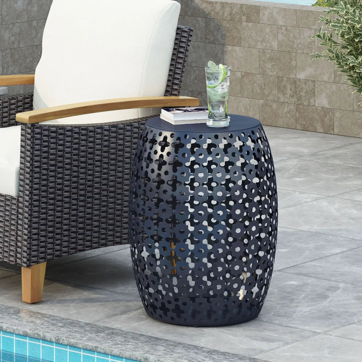 Modern Design Metal End Table Large
