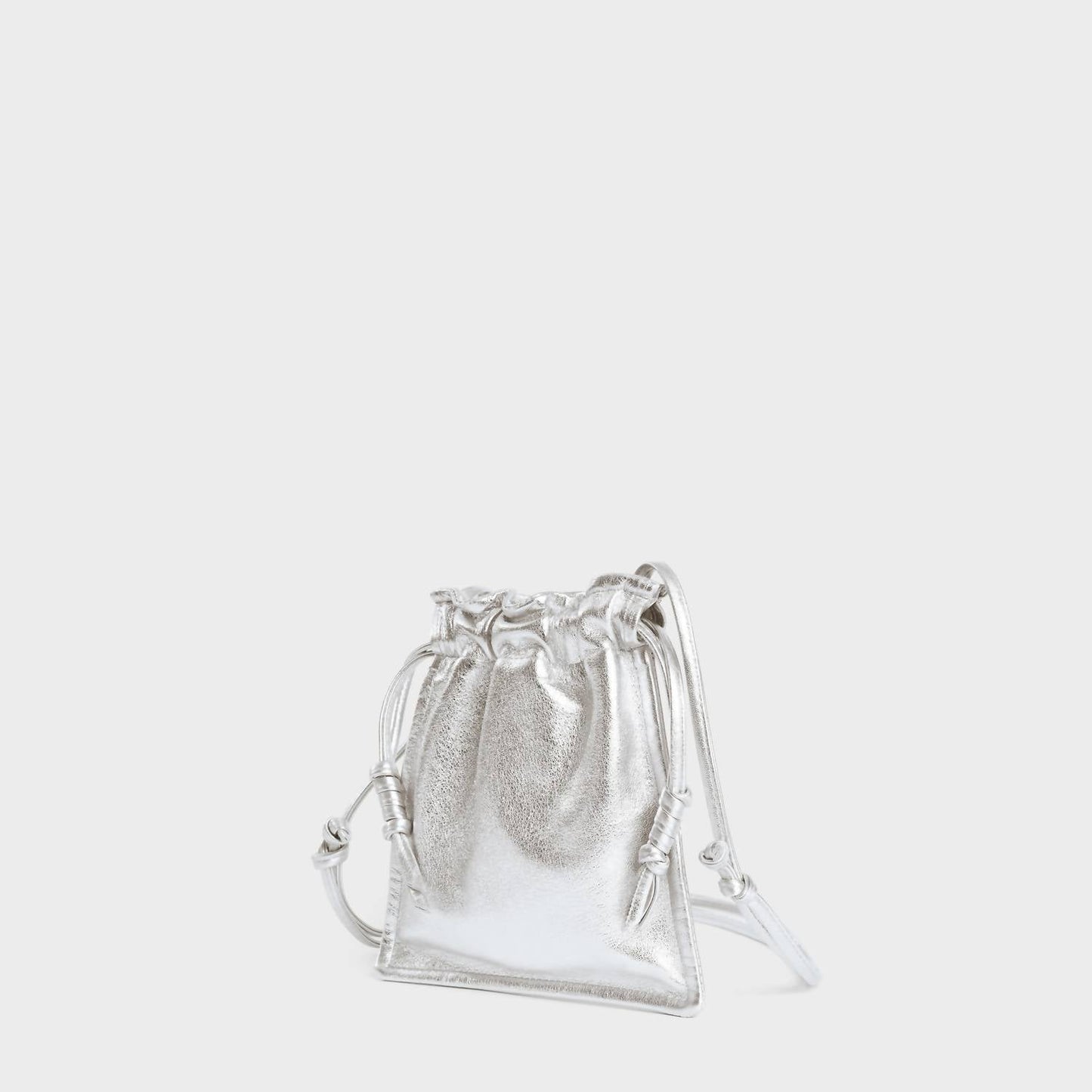 Lemiz - Women's Mini Bowie Drawstring Crossbody Leather Bag