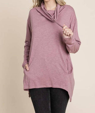 Culture Code - Drawstring Cowl Neck Top