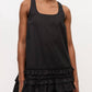 Ganni - Women's Cotton Poplin U Neck Mini Dress