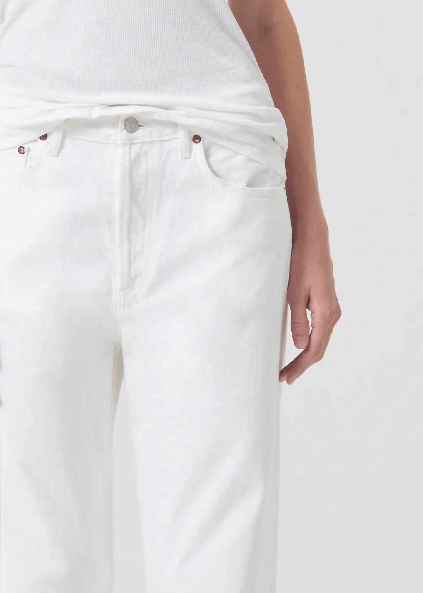 Agolde - Fran High Rise Wide Leg Low Slung Cuffed Jeans