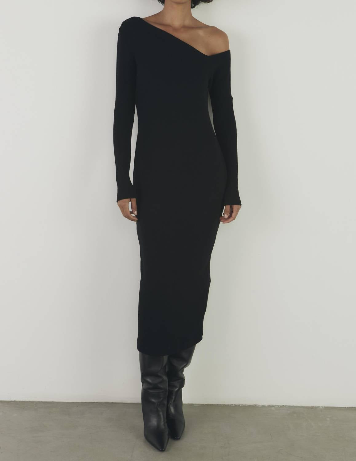 Enza Costa - KNIT ONE-SHOULDER DRESS