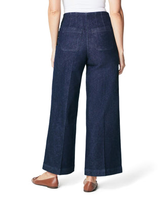 Spanx - Calça Jeans Cropped com Cós Zero e Perna Larga