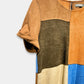 209Wst38 - Women's Suede Short Sleeve Mini Dress
