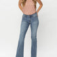 Judy Blue - Mid Rise Raw Hem Bootcut Jean