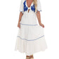 Blue Blush - Embroidered Dreams Tiered Midi Dress