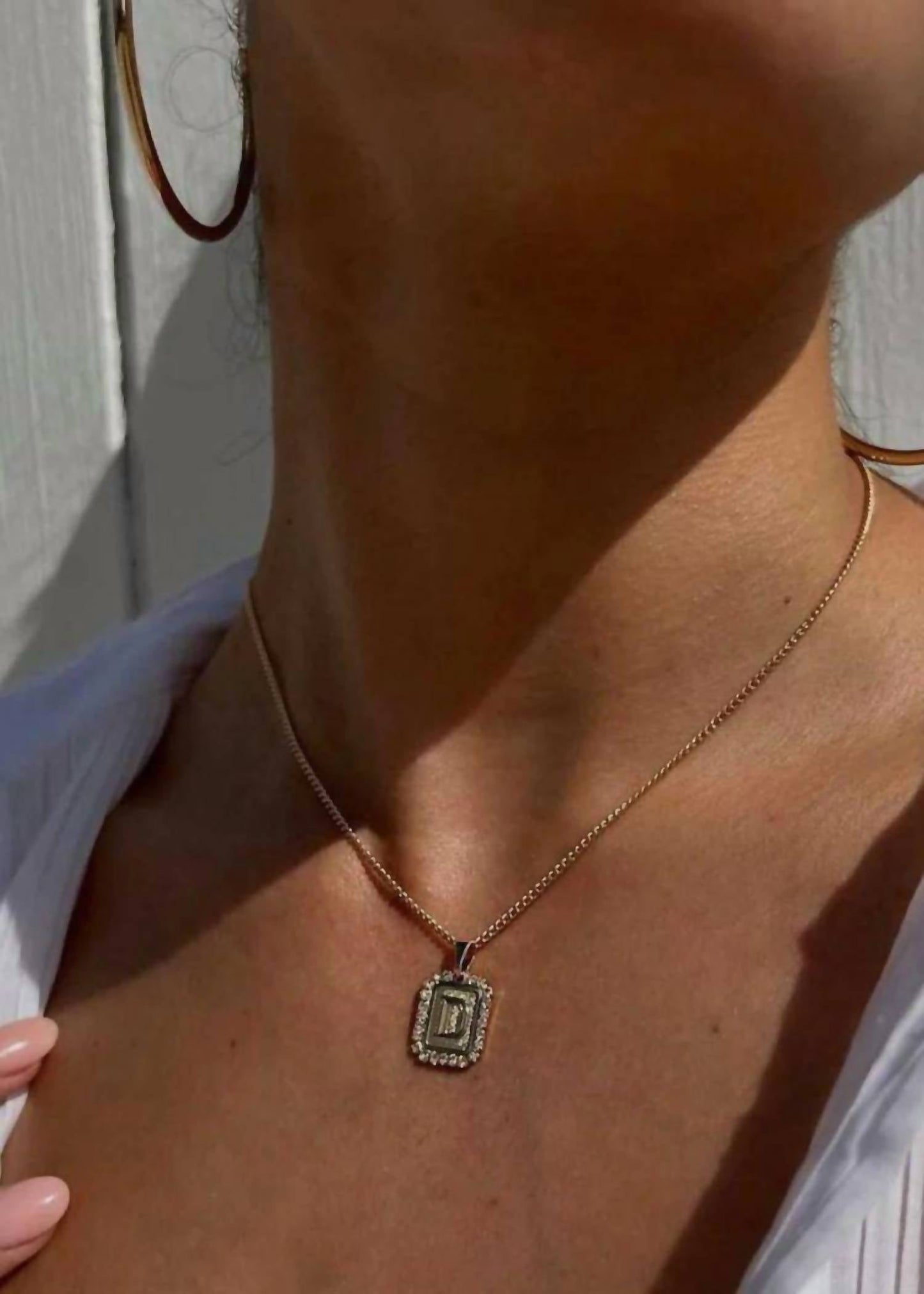 Bracha - Women's Royal Initial Card Necklace