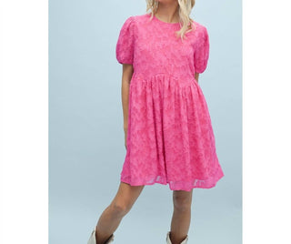 Lista de desejos - Vestido curto babydoll texturizado