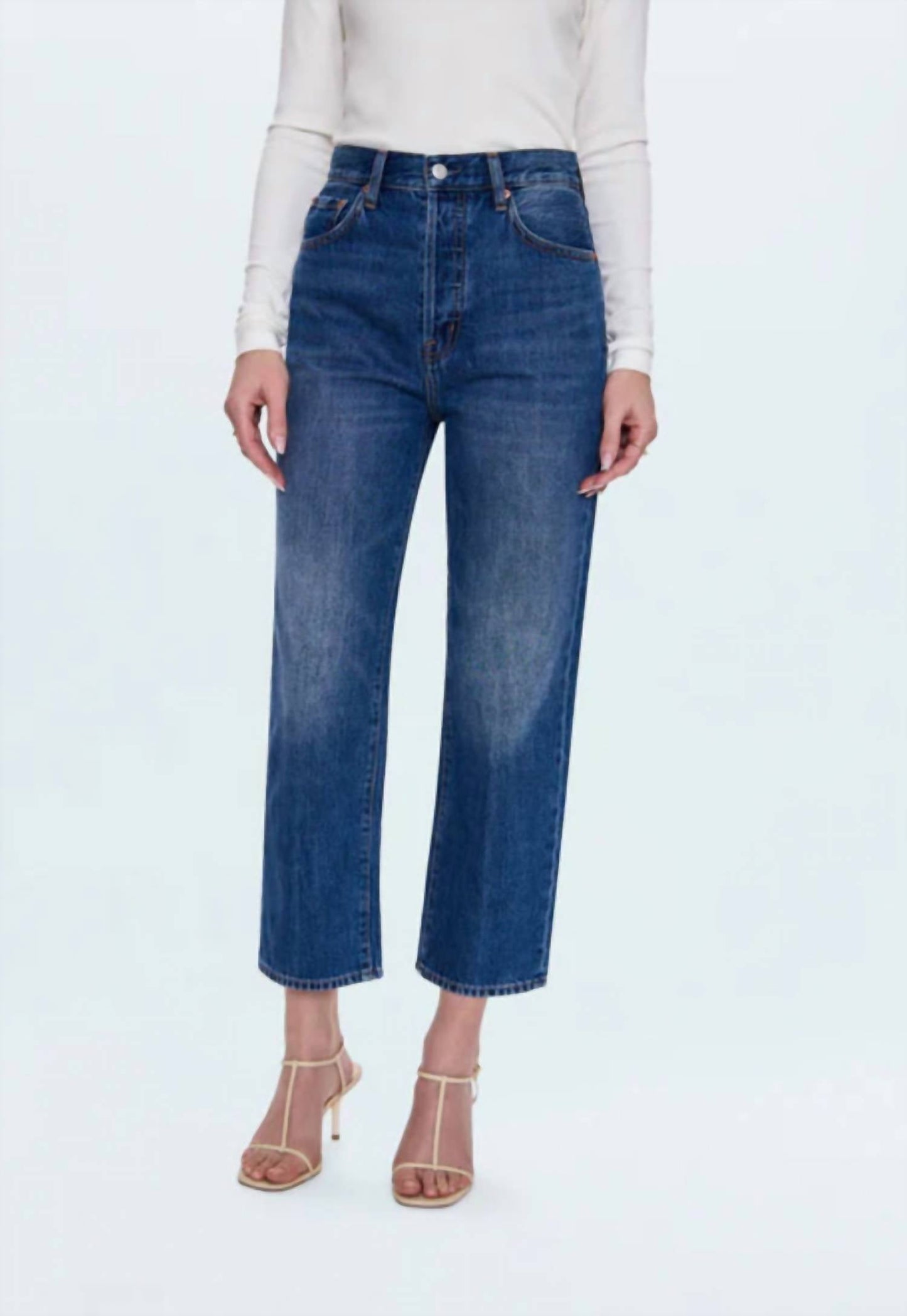 Pistola - Cassie Crop Super High Rise Straight Jeans