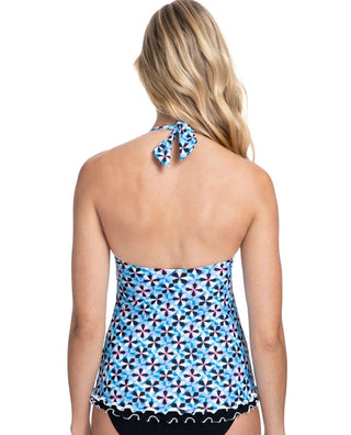 Perfil da Gottex - Top tankini com decote em V e alças finas