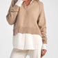 Elan - Stevie Layered Sweater/Shirt Combo