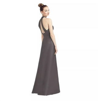 Alfred Sung - Halter Neckline Satin Twill Dress