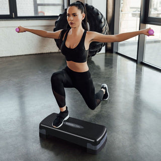 Plataforma de degrau aeróbico HolaHatha, equipamento de ginástica com altura ajustável