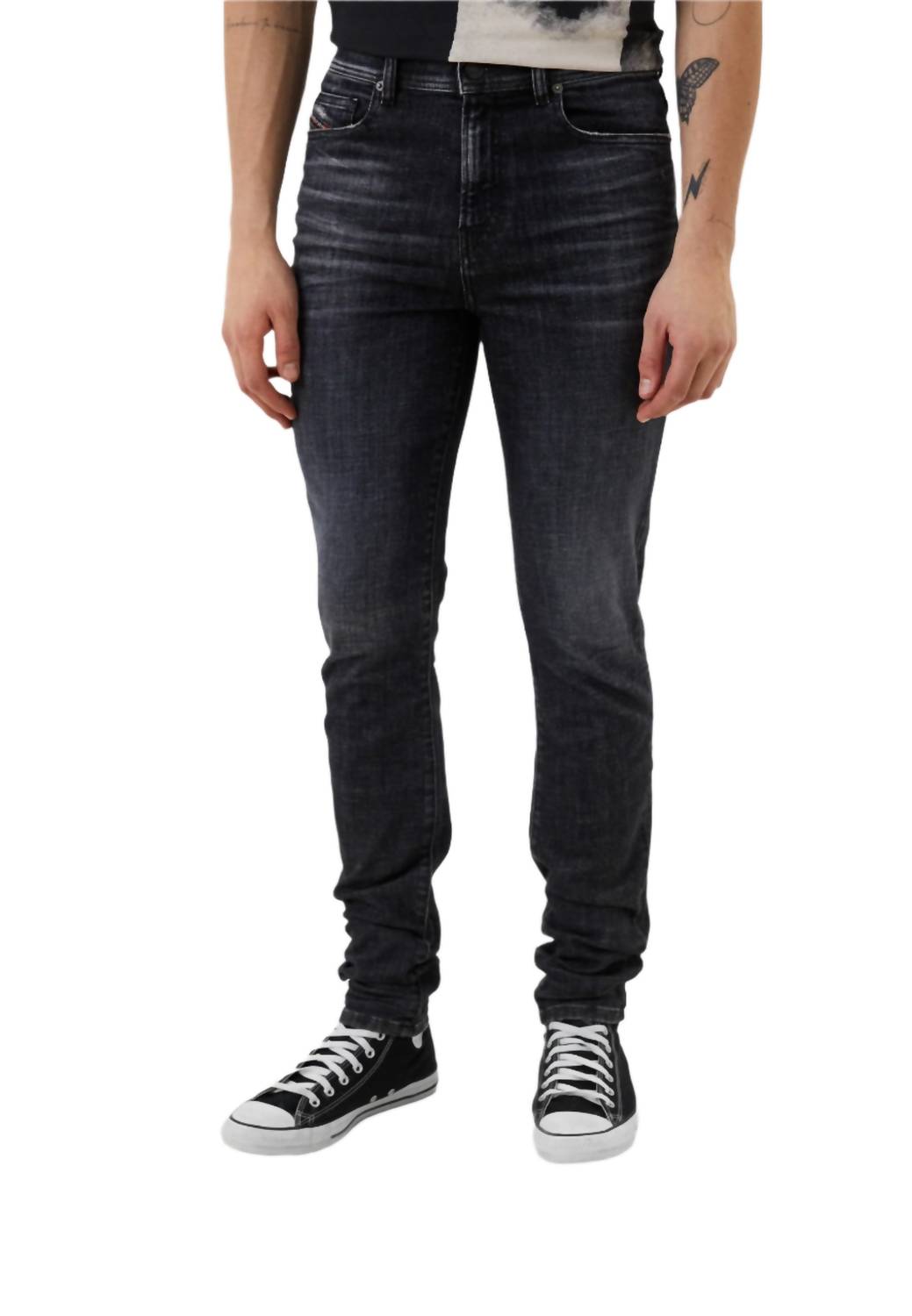 Diesel - D-amny Washed Skinny Fit Stretch Jeans Denim