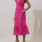 Sugarlips - Delina Floral Patte Tiered Midi Dress