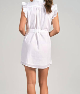 Elan - Vestido com botões frontais e mangas com babados