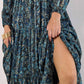 Apricot - Painterly Metallic Paisley Midaxi Dress