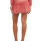 Endless Rose - Shirred Floral Mesh Skirt