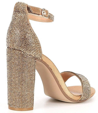 Steve Madden - Women's Carrson Ankle Strap Open Toe Block Heeled Dress Sandals