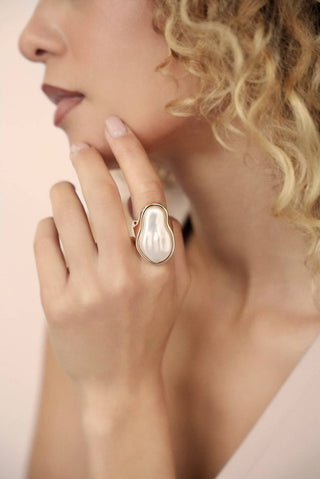 Ettika - Women's Sea born Pearl Ring