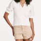 Another Love - Tanner Mixed Media Puff Elbow Henley Tee