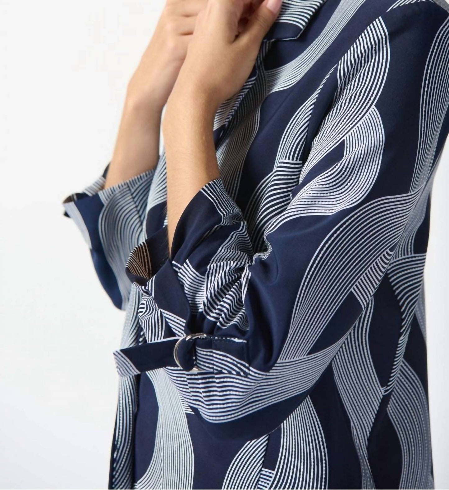 Joseph Ribkoff - Silky Knit Abstract Print Boxy Blazer