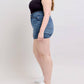 Judy Blue - Mid Rise Tummy Control Mid Length Denim Short