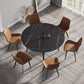 Modern Man-Made Stone Round Dining Table for 6 People