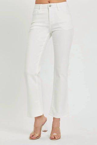 Risen - Full Size Mid Rise Jeans With Pockets