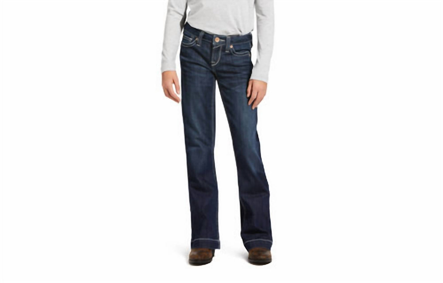 Ariat - Girl's Trouser Mid Rise Stretch Ella Wide Leg Jean