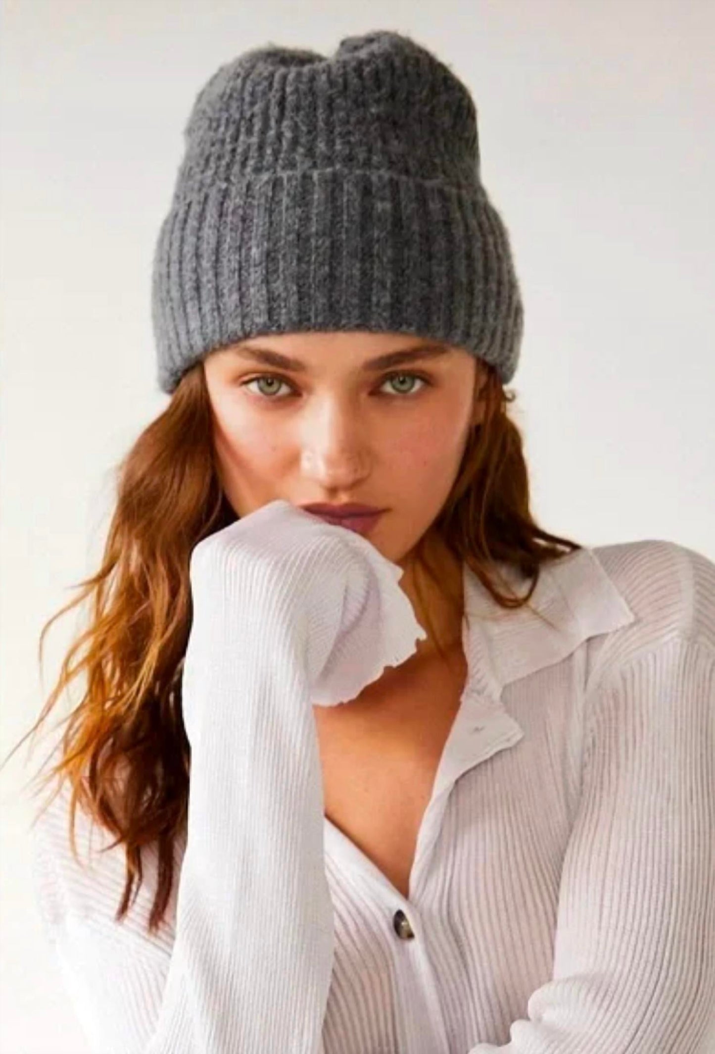 Free People - Winnie Waffle Cuff Beanie