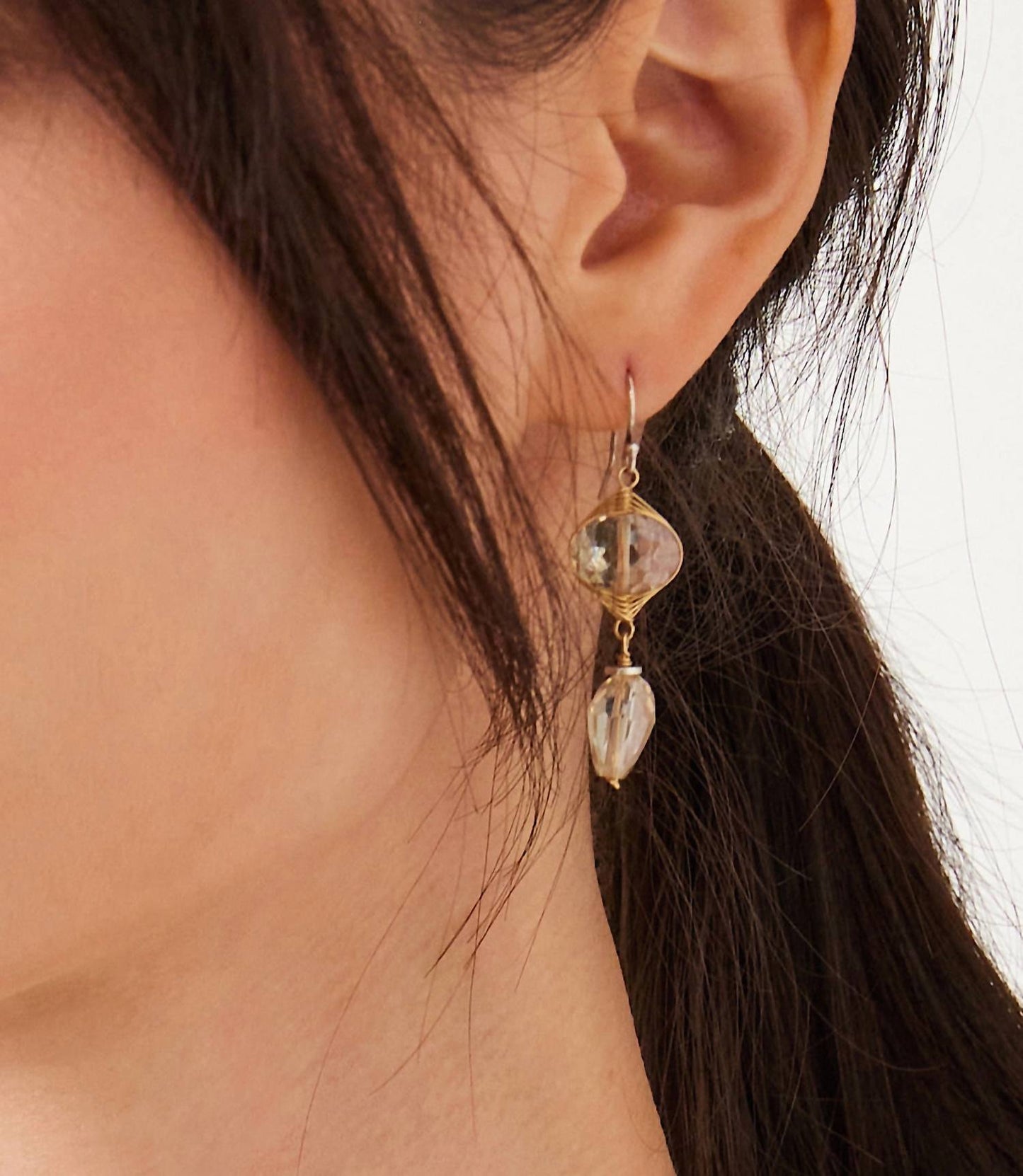 Anne Vaughan - Women's Crystal Quartz Dangle Earrings