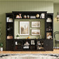 All-In-One TV Stand With Bookcase For TVs Up To 65"
