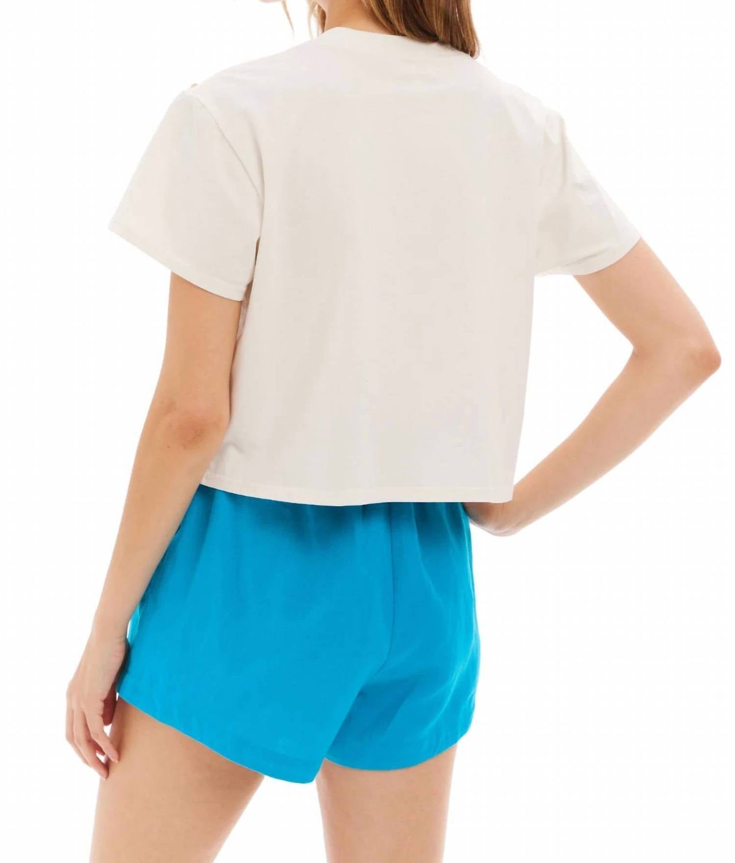 Allison New York - Brooklyn Tee With Gold Buttons