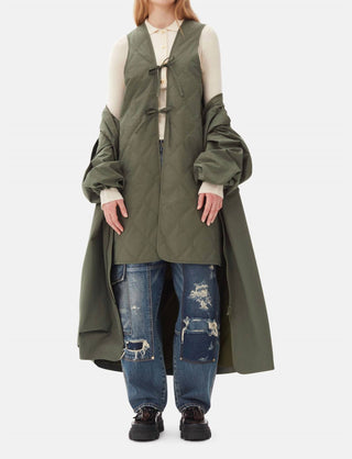 Ganni - Casaco Tech Seersucker Oversized Shell