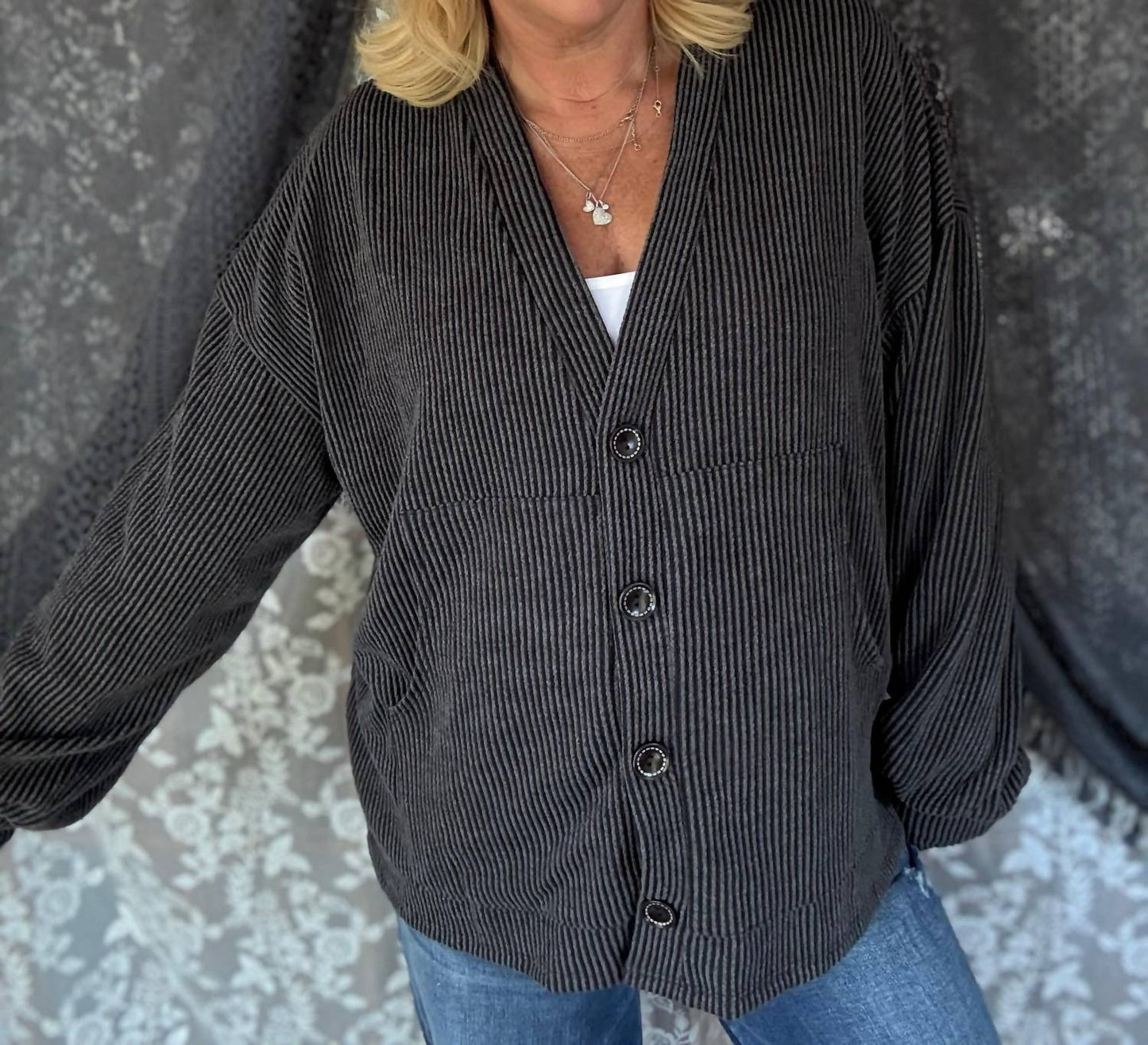 7Th Ray - Sweet Elegance Ribbed Sweater