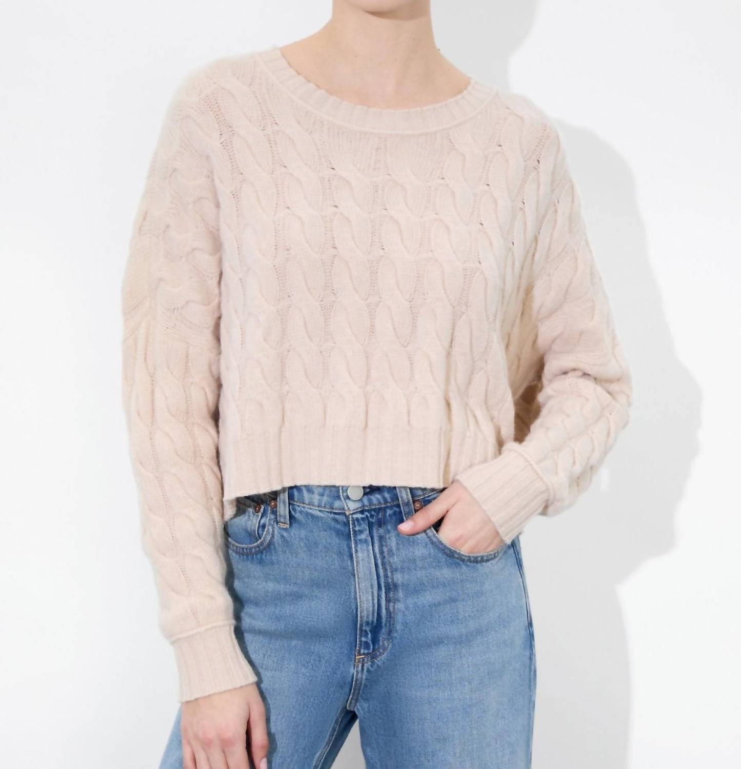 Alice + Olivia - Cecilie Cableknit Pullover Sweater
