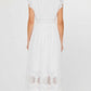 Current Air - V-neck Flutter Slv White Midi Dress