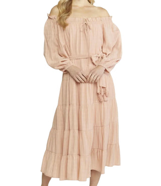 Entro - Off-the-shoulder Midi Dress