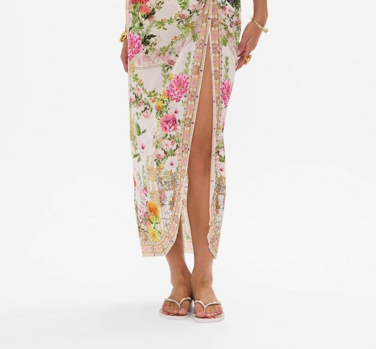 Camilla - Twist Front Long Skirt