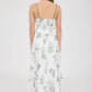 Blu Pepper - Green Doodle Max Dress With Adjustable Straps