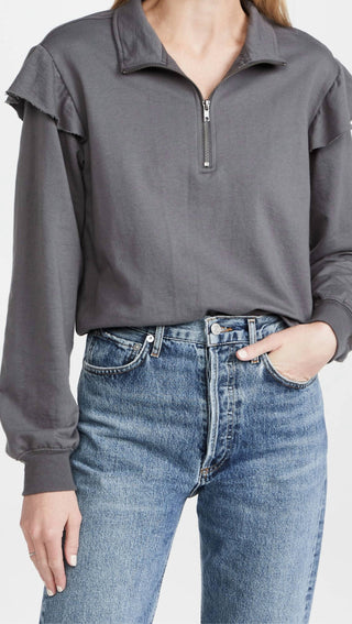 Z Supply - Pulôver Nora com meio zíper