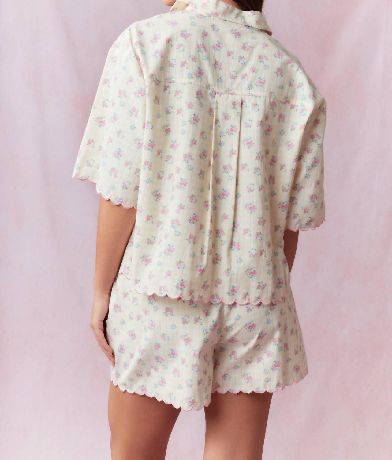 Peach Love - Samantha Pajama Short Set