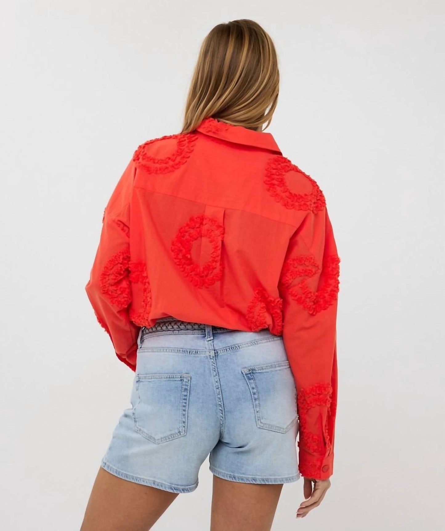 Esqualo - 3d Circle Embroidered Blouse
