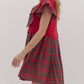Entro - Tartan Plaid with a Bow Dress